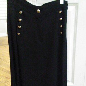 Escada black a line midi length skirt
